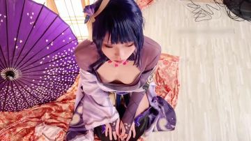 ✿劲爆硬核❤️二次元✿ 超淫三点全露出Cos雷电将军▌浵卡▌掰穴鉴赏极品美鲍 口交龟头责嫩穴榨精