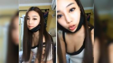 00后女主播表演口爆吞精