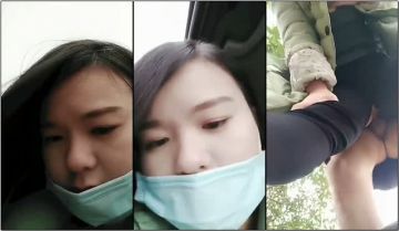 狼友刷礼物让白嫩美女主播路边等来个专车司机去树林打野战貌似没有戴套就干