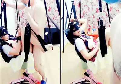 光头哥和少妇主播为直播效果买吊床跪舔骚逼