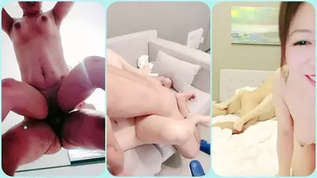 阿姨很忙看着自己的骚女儿在床上被大哥爆草抽插，陪...