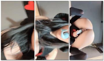 【京鱼儿】19岁童颜巨乳 可爱猫女 神秘男舔逼 道具自慰 被土豪包养 11